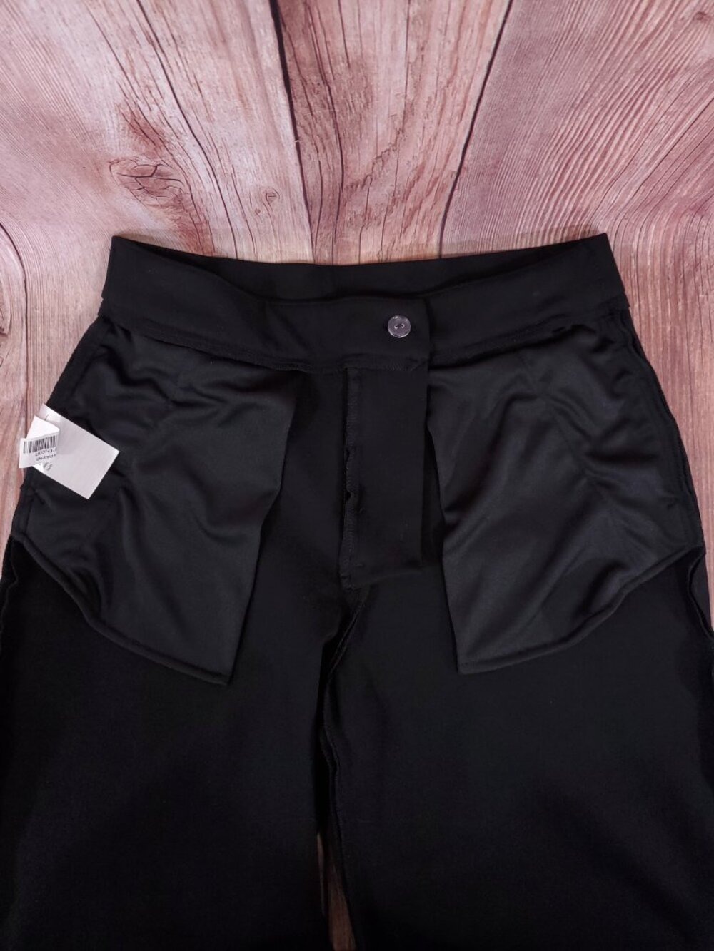 Quince Womens Size 4 Ultra Stretch Ponte Trousers Black Wide Leg High Rise Pants - Picture 7 of 14